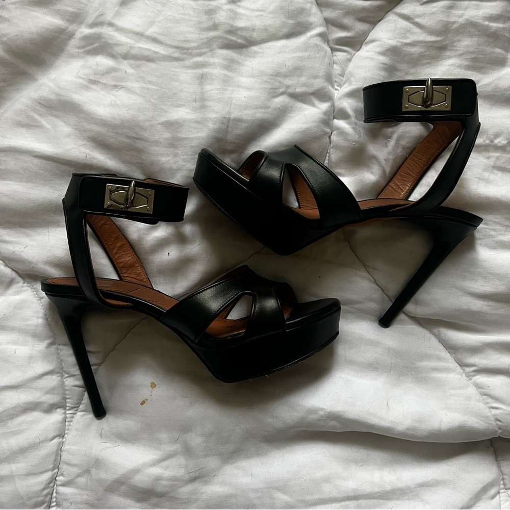 Givenchy shark lock platform heels